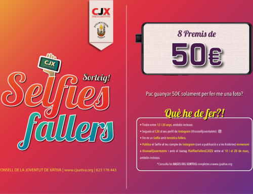 El CJX presenta el “Sorteig de Selfies Fallers” amb 8 premis de 50€